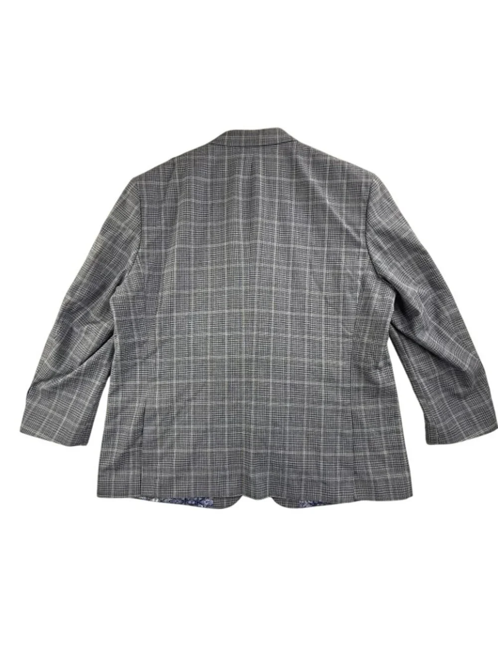 Oak Hill Blazer Mens 2XLT Blue Check Sport Coat Big & Tall Lined Jacket Business
